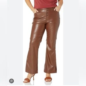 Vegan Leather Pants Brown Size 22w